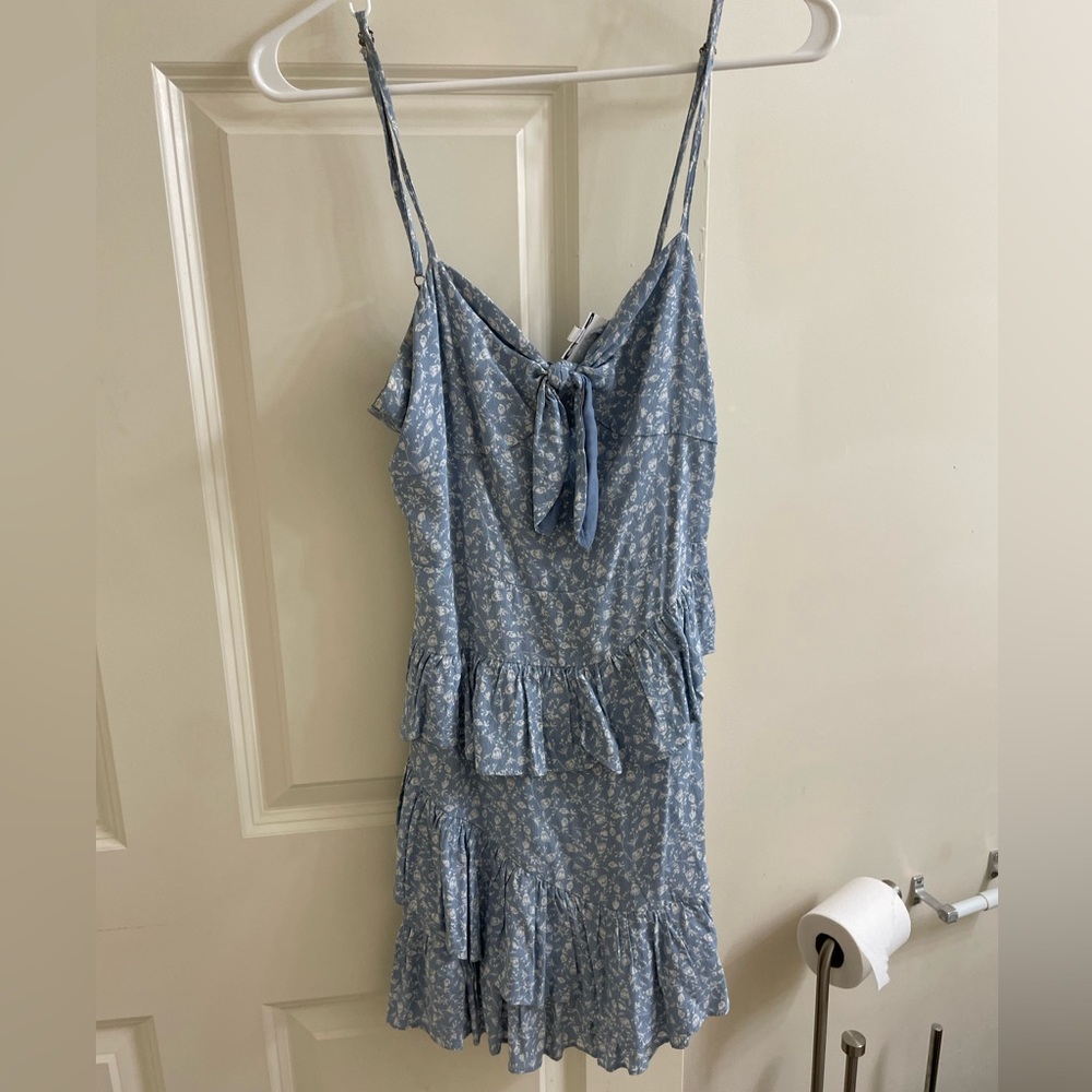 Blue Floral Mini Sundress